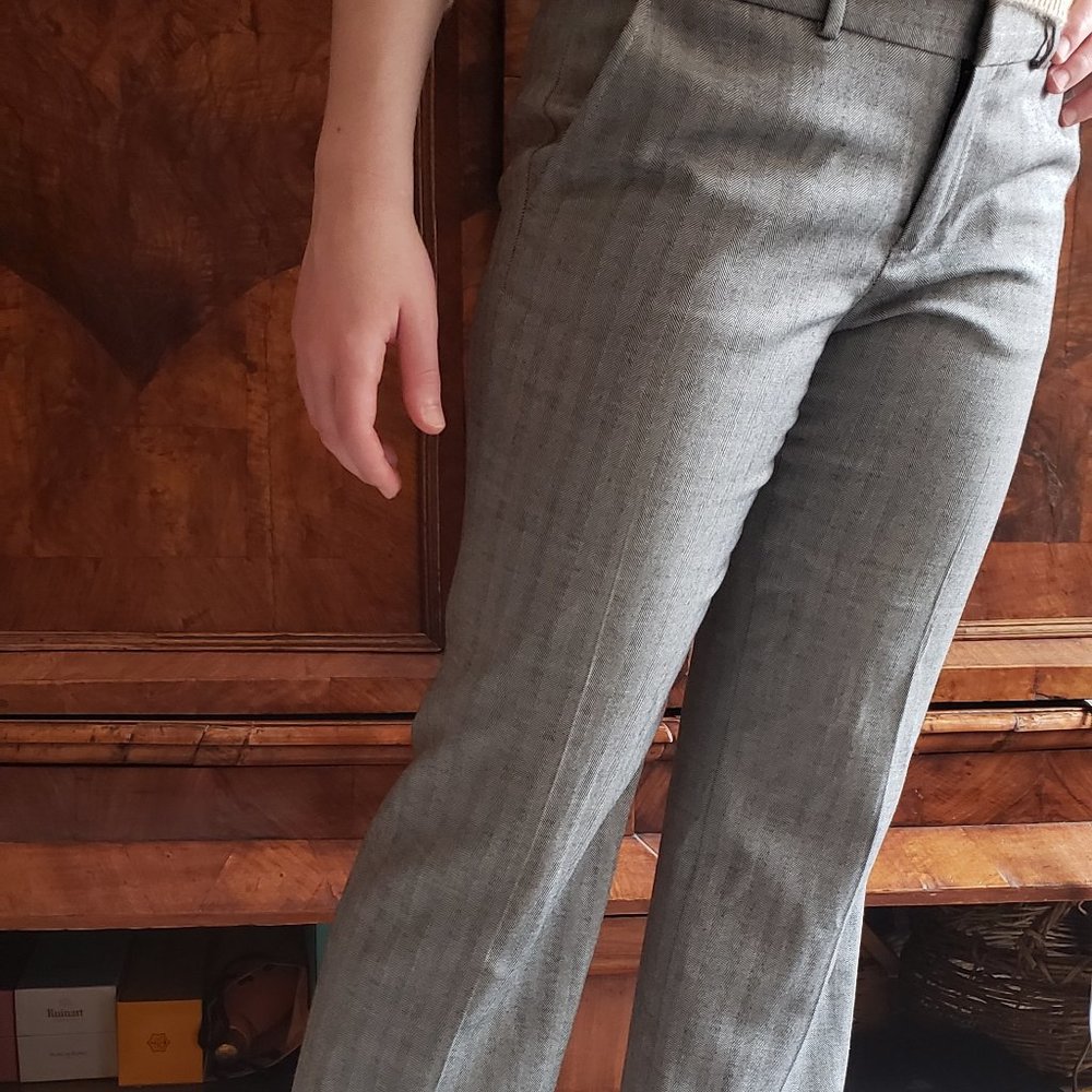 Grey Herringbone Professional Trousers